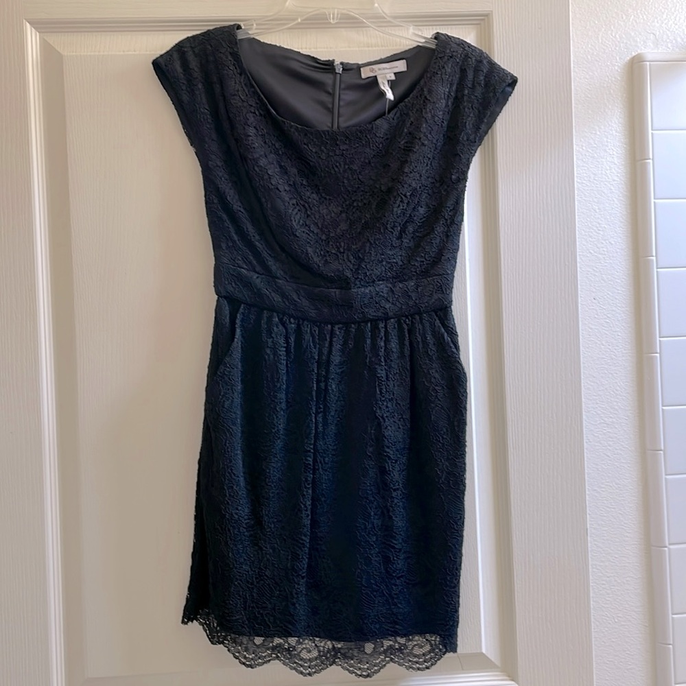 NWT BCBG black lace dress